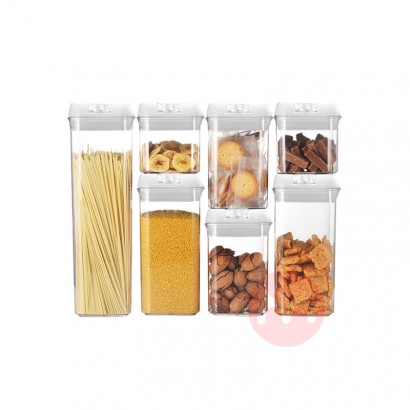Transparent Square glass food storage tank with cover