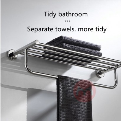 Modern wall mounted stainless steel towel rack