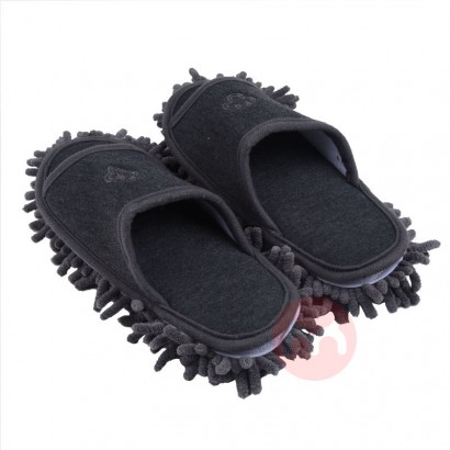 Interior floor removable chenille mop slippers