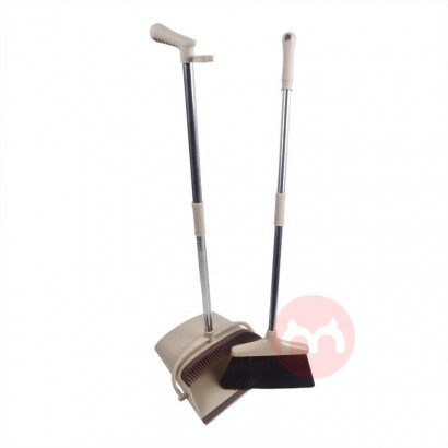 House cleaning tools long handle broom and trash can set