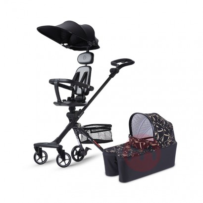 Delama F4 plus light folding two-way high landscape stroller baby stroller + sleeping basket