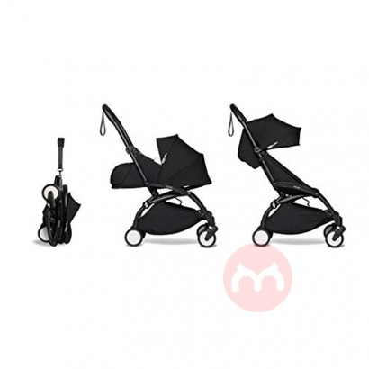 Babyzen YOYO2 Lightweight and portable to sit in a black newborn stroller