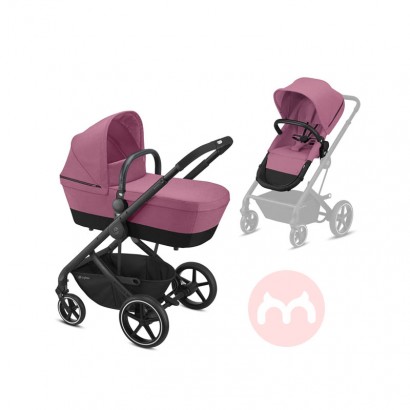 Cybex two in one one hand folding magnolia pink stroller