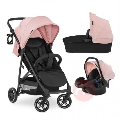Hauck Pink collapsible baby stroller set