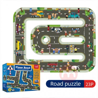 TOI urban traffic track floor puzzle