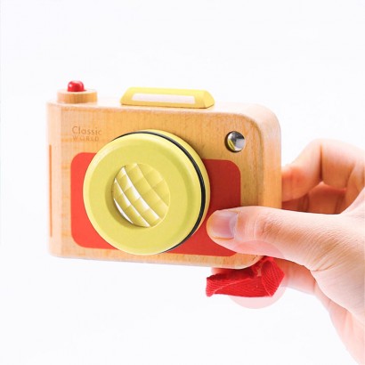 Classic World wooden camera cute photo mini toy