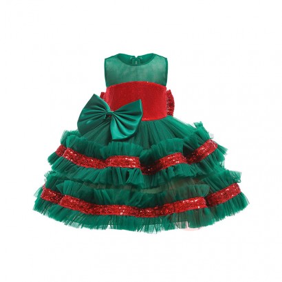 LZH Christmas Girl Dresses Kids Bir...