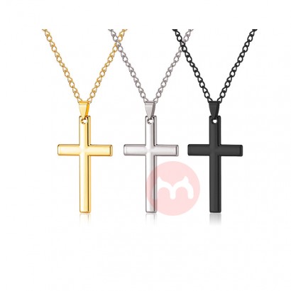 Simple cross pendant necklace tempe...