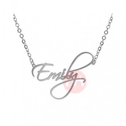 Name Stainless Steel Necklace Lette...