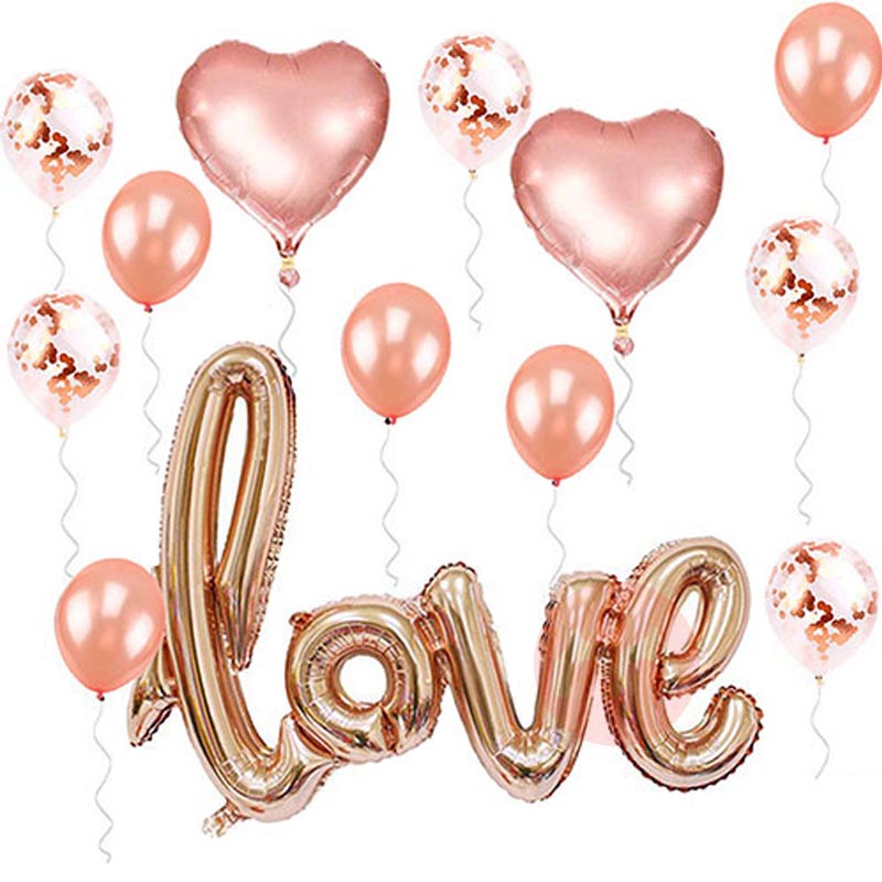 Nice Love Foil Balloons Kit Valenti...
