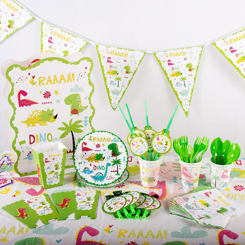 PAFU Dinosaur Party Supplies Set In...