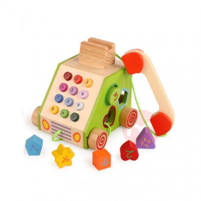 Smart wooden children s toy phone