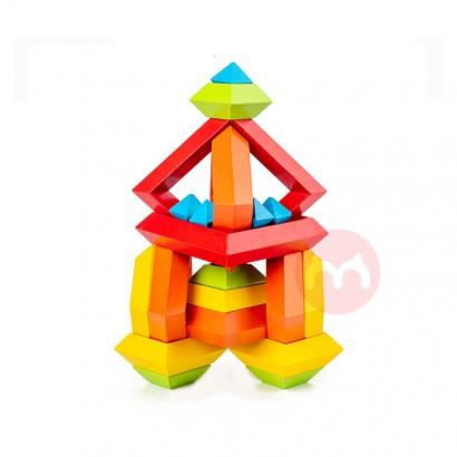 Rainbow wooden pyramid stacking toy...