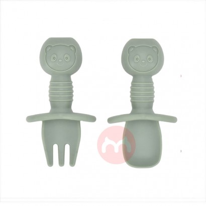 Silicone baby spoon and fork set