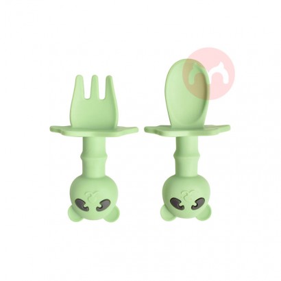 Baby soft silicone spoon and fork s...