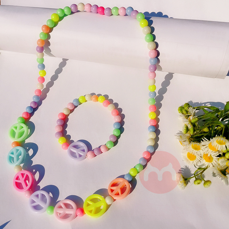 Colorful acrylic beads children's N...