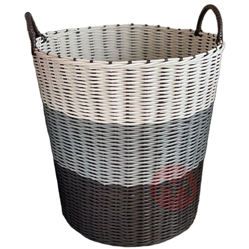 Woven storage basket for dirty clot...
