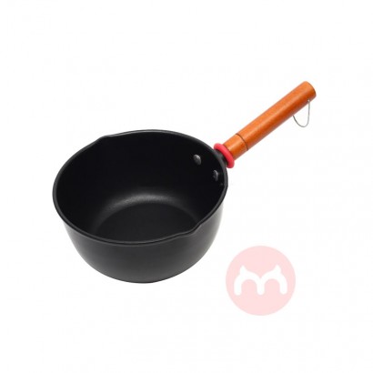 Iron milk pot with wooden handle