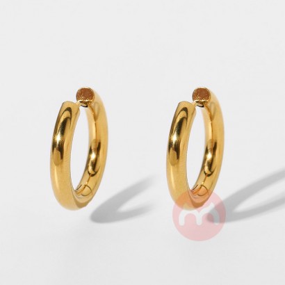 18k gold titanium hoop earrings