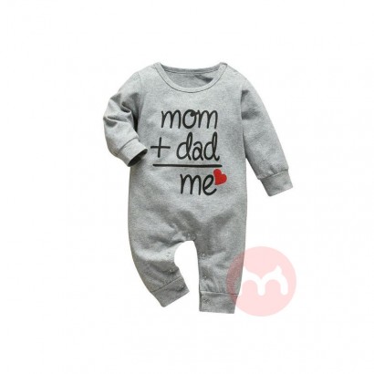 Chancheng Long sleeved monogrammed cotton baby jumpsuit