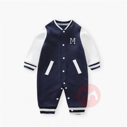 Yierying Long sleeved baseball jersey cotton baby Onesie