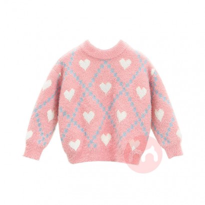 Eselena Love Plaid Children s sweater