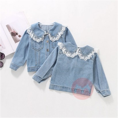 Tami Lace doll collar baby girl Jean Jacket