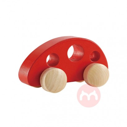 Hape Red wooden bus toy
