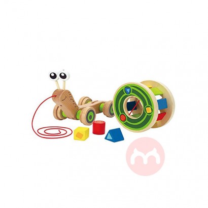 Hape wooden snail drag toy