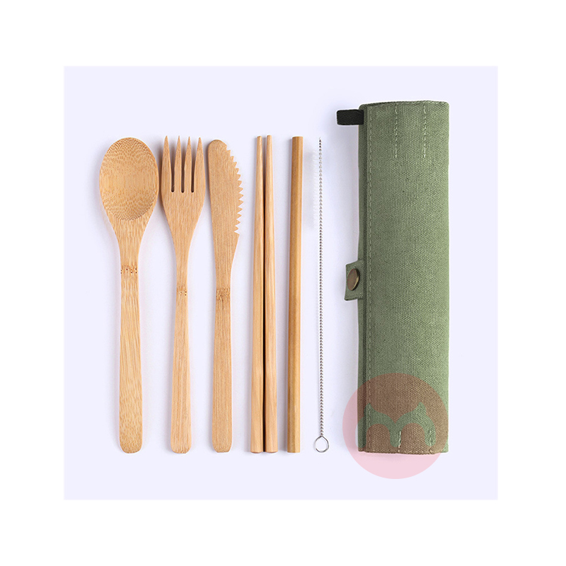 Sokun Reusable Eco friendly bamboo cutlery travel home use 100% biodegradable kitchen & tabletop
