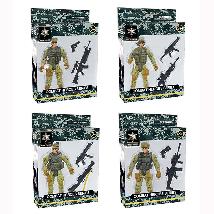 3D plastic soldier action figure toys military mold set toys