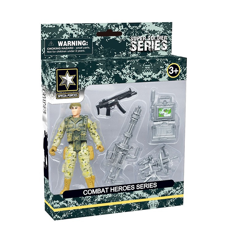 3D plastic soldier action figure toys military mold set toys