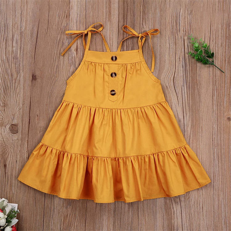 0-18 Months Online Comfortable Ribbons Sleeveless Kids Baby Girl Dress Summer Clothing