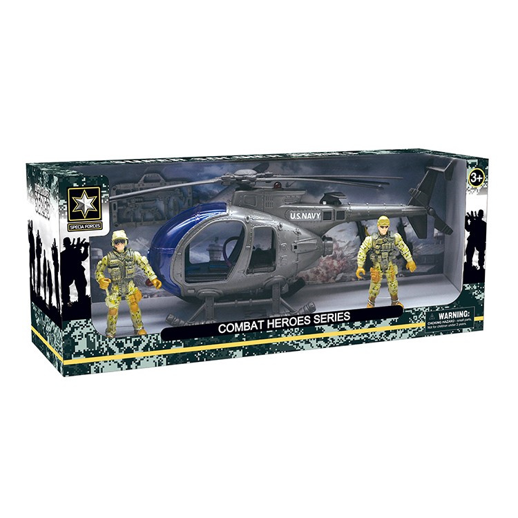 Hot sell plastic soldier set toy with helicopter realistic soldiers toy action figure military