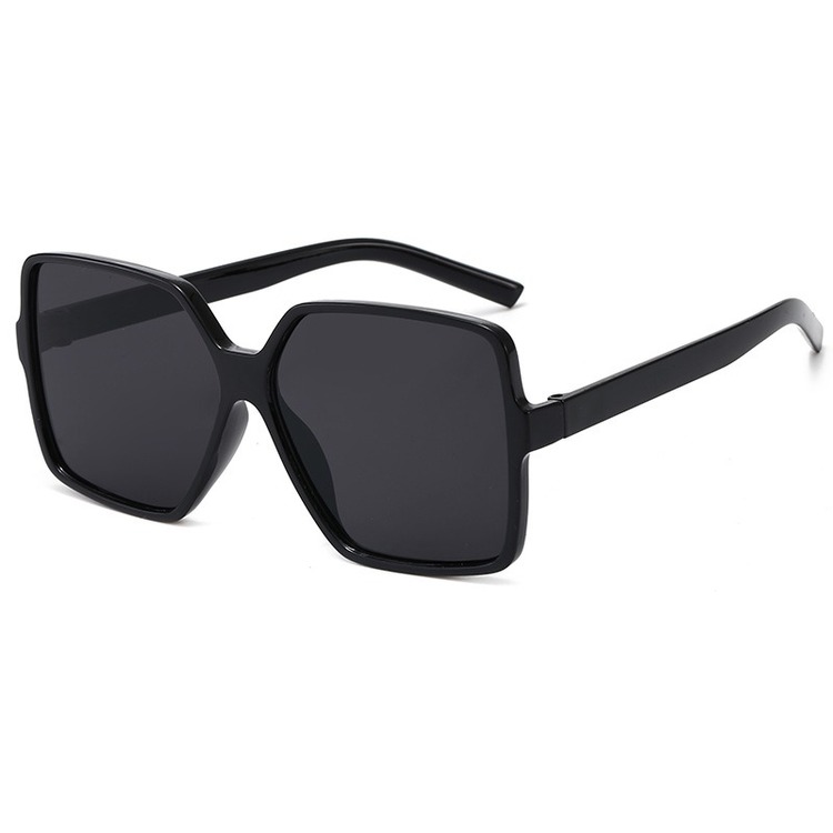 LXY Women Big Frame Ladies Sun Glasses Vintage Oversize Square Sunglasses Black Fashion Gradient Glasses