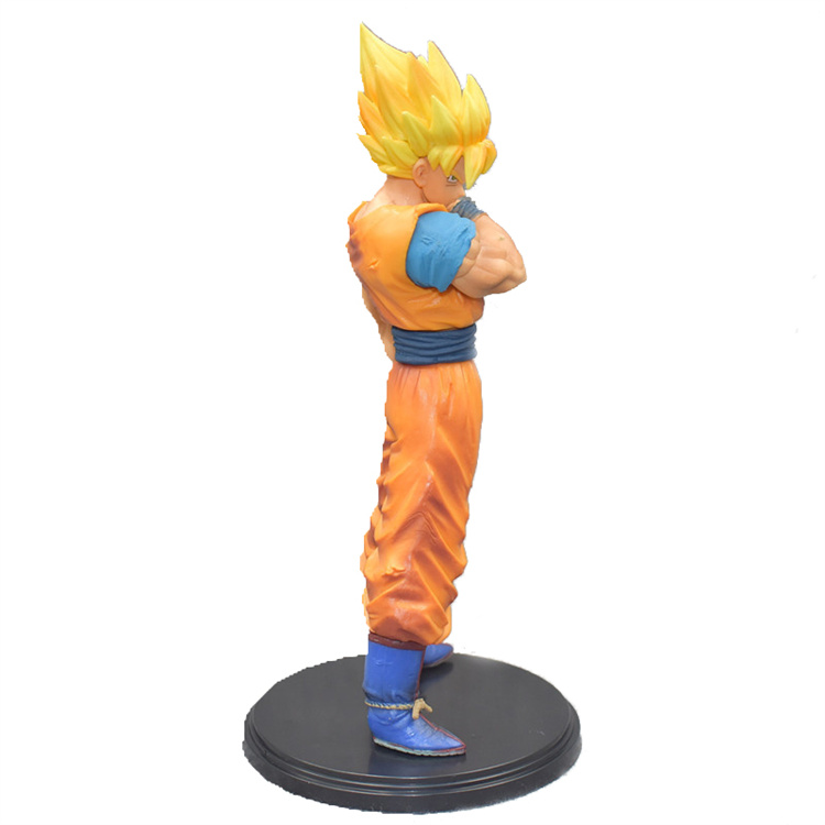 Dragon-Ball Z Super Saiyan Standing Goku Resolution Of Soldiers Yellow Hair Collection Action Figure Desktop Decoration 