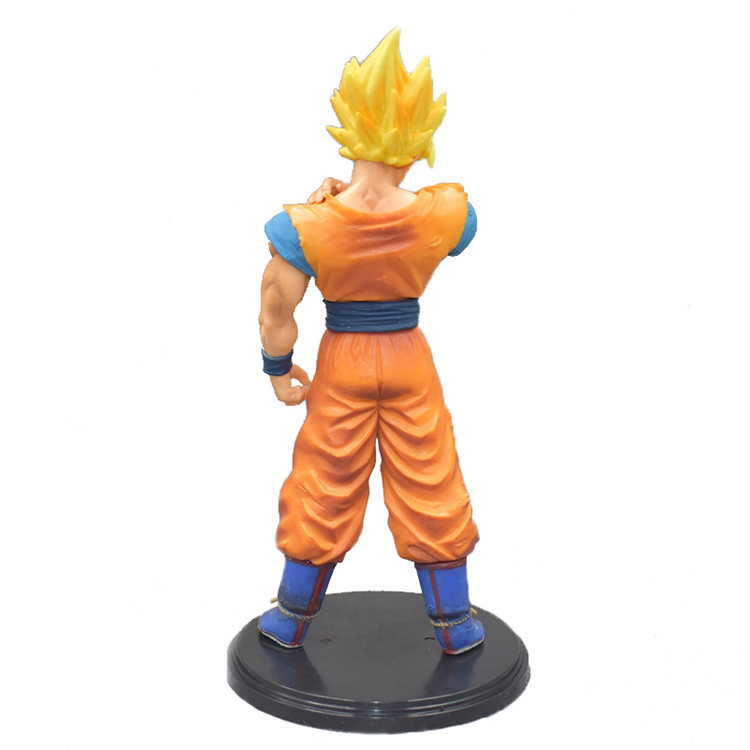 Dragon-Ball Z Super Saiyan Standing Goku Resolution Of Soldiers Yellow Hair Collection Action Figure Desktop Decoration 