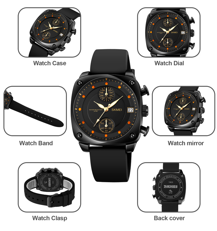 SKMEI 1903 New Release Fashion Men Quartz Watches Wholesale Waterproof Wristwatch