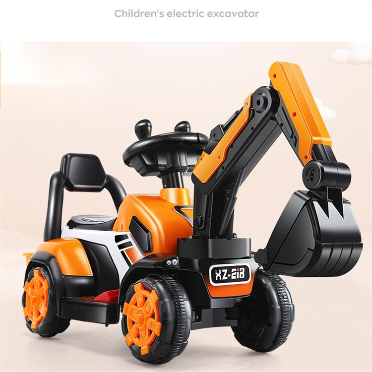 Children s Electric Car Toy Engineering Car Old Toy Battery Double Drive with Remote Control Excavator Ride on Car Toy