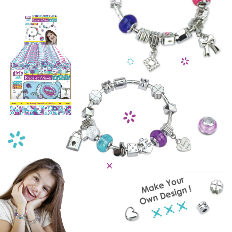 Arts and Crafts Toy Bracelet Kit Girl DIY Design Bracelet Jewelry Making Toys