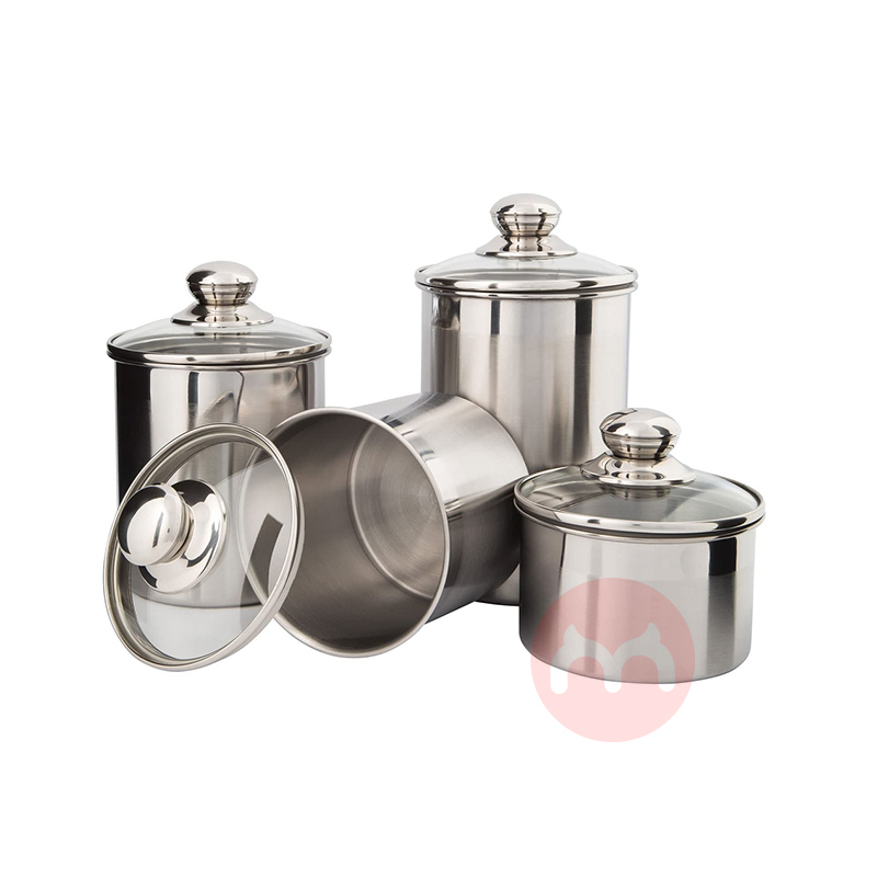 HRM Highly reliable -Stainless steel canister for kitchen storage used Christmas Luxury Space Valentine Custom Party Gif