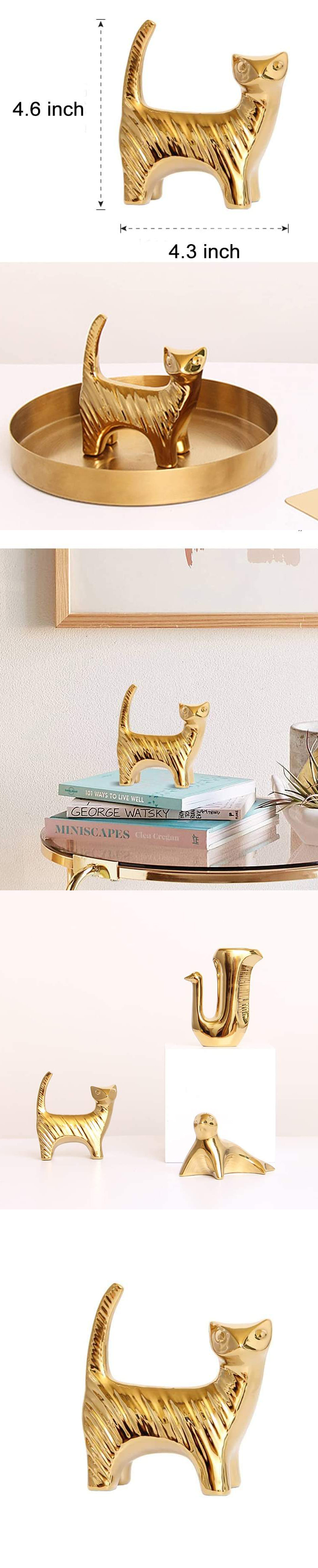 HWC Gold Plated small size cat statue