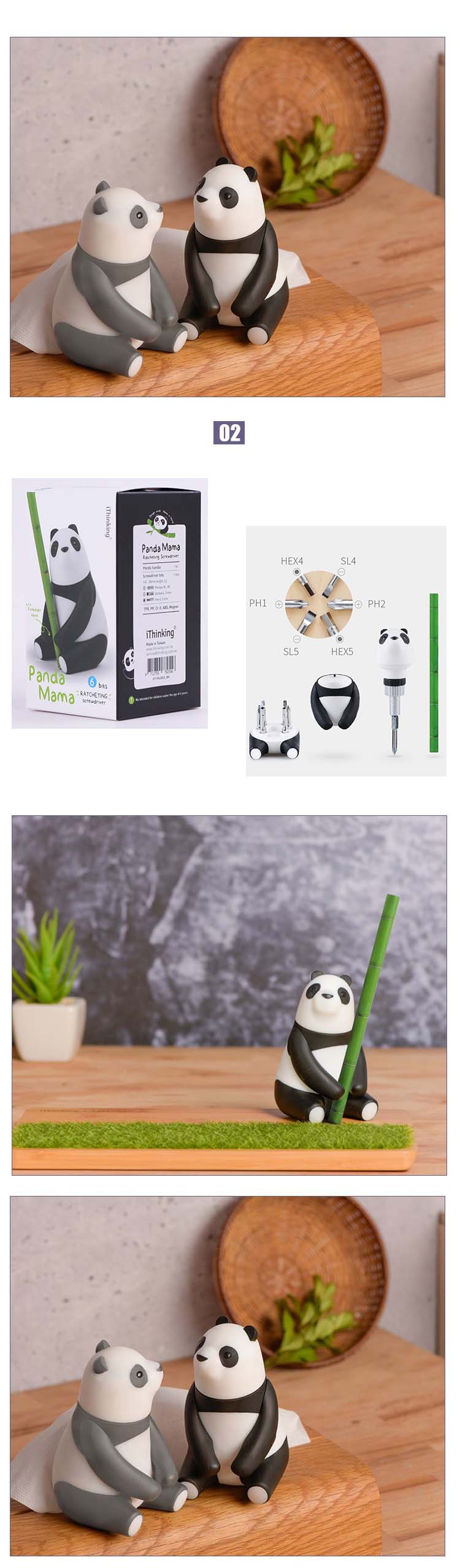 Great Home Decorative Accents Panda Gift Set Home Decor Decorations for Living Room