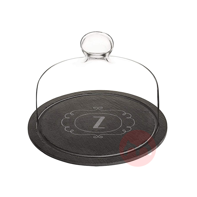Tianpin New Arrival Figures and dish display boxes Decorative tabletop ornaments Round slate with glass cover