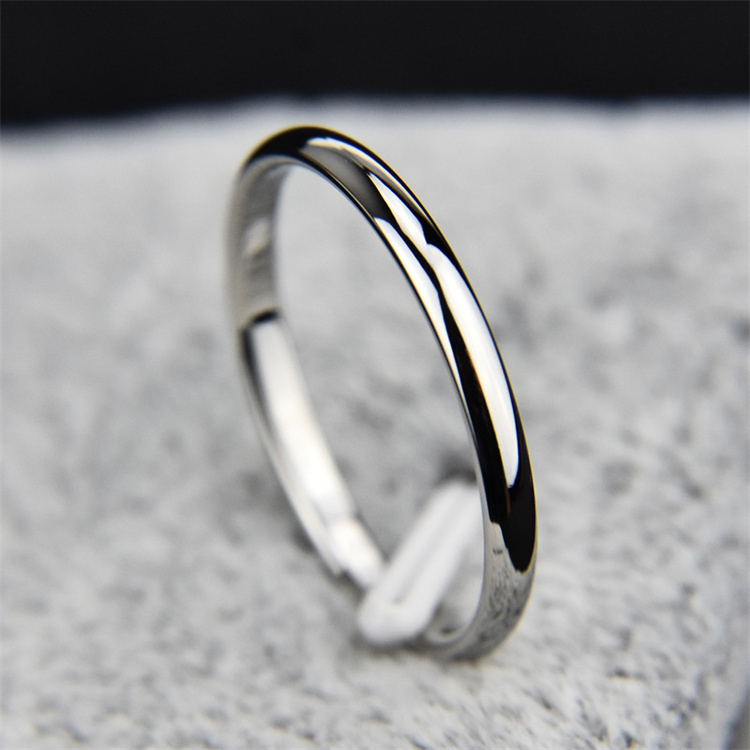 OEM Titanium Steel Rose Gold Rings Anti-allergy Smooth Simple Wedding Couple Rings Bijouterie for Man or Woman Gift