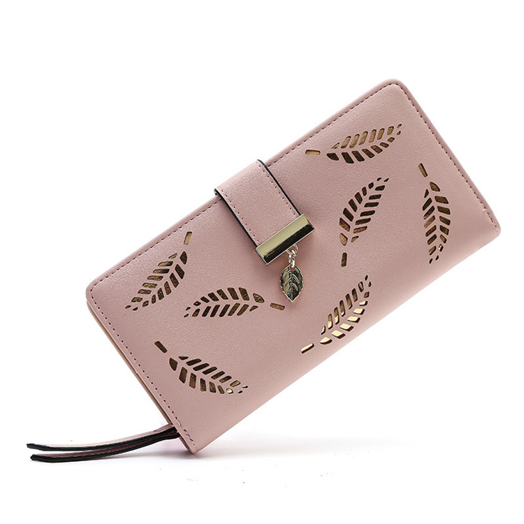 OEM Matte Leather Small Women Wallet Mini Womens Wallets And Purses Long Female Coin Purse Credit Card Holder