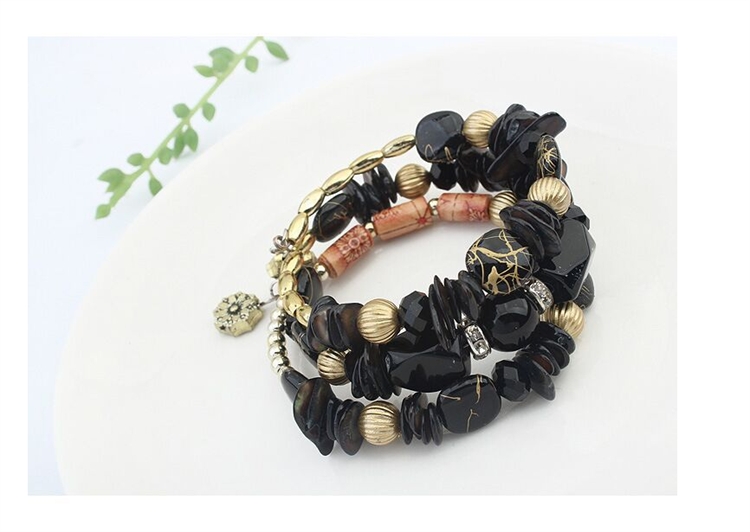 OEM Bohemia Crystal Bead Bracelets for Women Bracelet Female Tassel Natural Stone Wristband Gift 