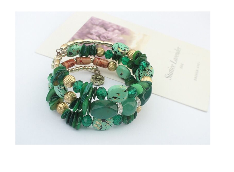 OEM Bohemia Crystal Bead Bracelets for Women Bracelet Female Tassel Natural Stone Wristband Gift 