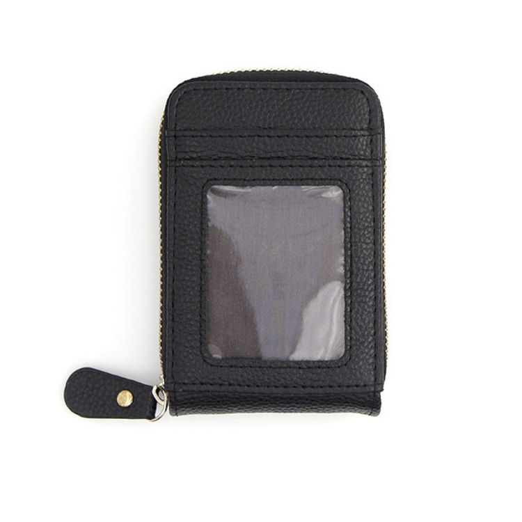 OEM Fashion Leather Clutch Wallet for Men RFID Blocking Card Holder Wallet Coin Purse Zipper Card Case Bag