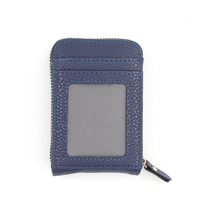 OEM Fashion Leather Clutch Wallet for Men RFID Blocking Card Holder Wallet Coin Purse Zipper Card Case Bag